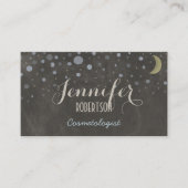  Chalkboard-ontwerp met sterren en maan Visitekaartje (Voorkant)