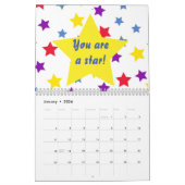 Chalkboard op gele achtergrond kalender (Jan 2026)