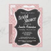  Chalkboard op Mauve Circles Uitnodiging Briefkaart (Voorkant / Achterkant)