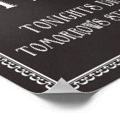 Chalkboard open bar Weddenschappen Poster (Hoek)