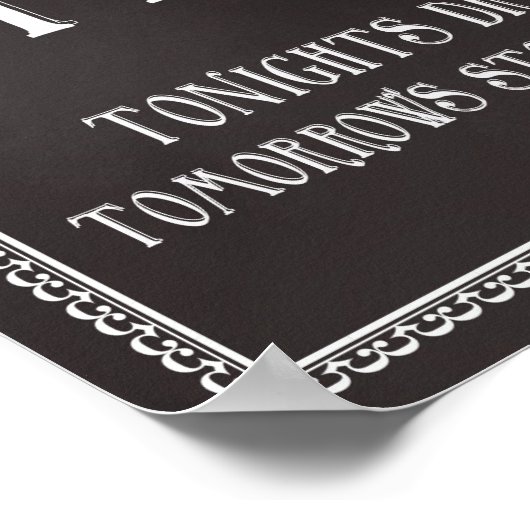 Chalkboard open bar Weddenschappen Poster (Hoek)