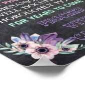 Chalkboard Open Bar Wedding Sign Floral Funny Poster (Hoek)