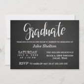 Chalkboard Open House Afstuderen | handgeschreven Kaart (Voorkant)