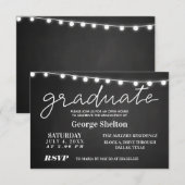 Chalkboard Open Huis Afstudeerfeest Kaart (Voorkant / Achterkant)