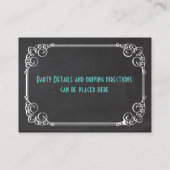 Chalkboard-opnamekaart invoegen informatiekaartje (Achterkant)