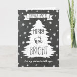 Chalkboard Ouders Merry Christmas Kaart<br><div class="desc">Vrolijk Kerstfeest wenskaart voor je moeder en vader met rustieke krijtbordpatroon,  kerstboom en sneeuwvlokken. Wens je ouders het beste dit vakantieseizoen met dit stijlvolle wenskaart.</div>