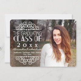 Chalkboard Overlay High School Photo Afstuderen Kaart