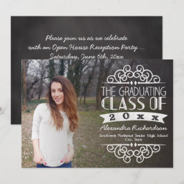 Chalkboard Overlay Photo Afstuderen Kaart