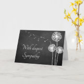 Chalkboard paardenbloem sympathie kaart (Gele Bloem)