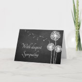Chalkboard paardenbloem sympathie kaart (Voorkant)