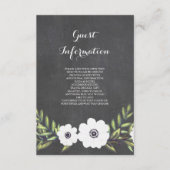 Chalkboard Painted Anemones - informatiekaart Informatiekaartje (Voorkant)