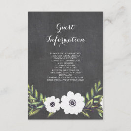 Chalkboard Painted Anemones - informatiekaart Informatiekaartje