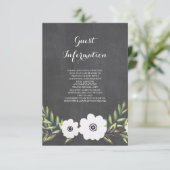 Chalkboard Painted Anemones - informatiekaart Informatiekaartje (Staand voorkant)