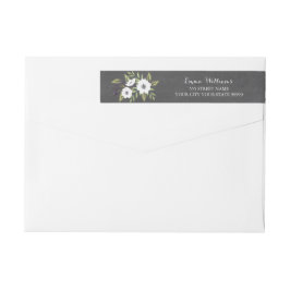 Chalkboard Painted Anemones retour adres label