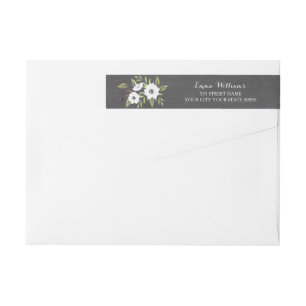 Chalkboard Painted Anemones retour adres label