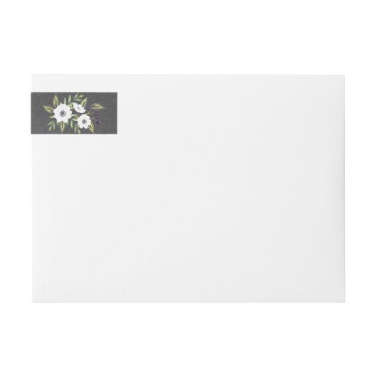 Chalkboard Painted Anemones retour adres label (Voorkant)