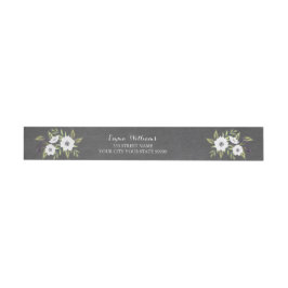 Chalkboard Painted Anemones retour adres label