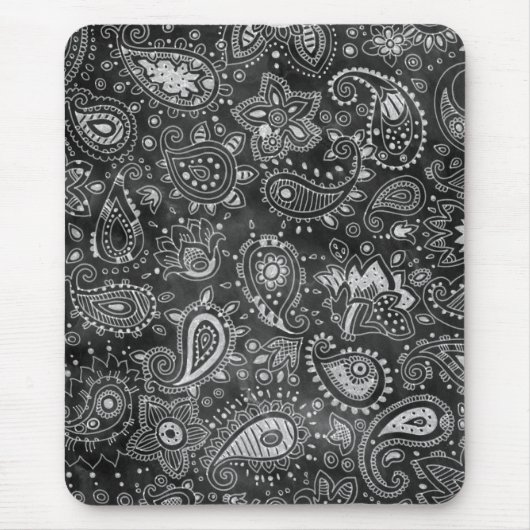 Chalkboard Paisley Muismat (Voorkant)
