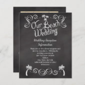 Chalkboard palm Beach Weddenschap (Voorkant / Achterkant)