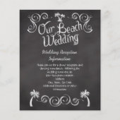 Chalkboard palm Beach Weddenschap (Voorkant)