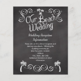 Chalkboard palm Beach Weddenschap