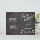 Chalkboard Palm Beach Wedding Program (Staand voorkant)