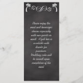 Chalkboard Palm Tree Beach Bruiloft Receptie Menu (Achterkant)