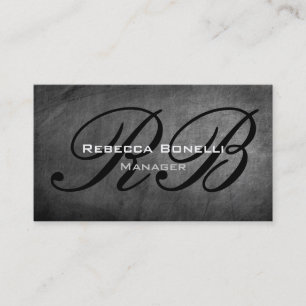 Chalkboard Pattern Monogram Manager Visitekaartje