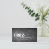 Chalkboard Pattern Personal Trainer Visitekaartje (Staand voorkant)