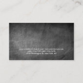 Chalkboard Pattern Personal Trainer Visitekaartje (Achterkant)