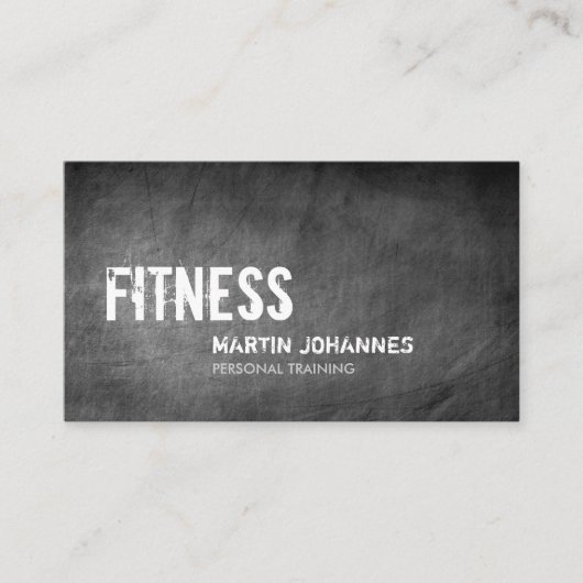Chalkboard Pattern Personal Trainer Visitekaartje (Voorkant)