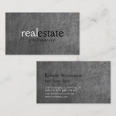 Chalkboard Pattern Real Estate Agent Visitekaartje (Voorkant / Achterkant)