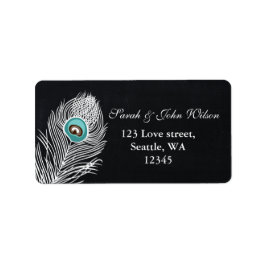  Chalkboard pauock adreslabel Etiket