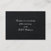 Chalkboard pauw bruiloft receptie uitnodigen informatiekaartje (Achterkant)