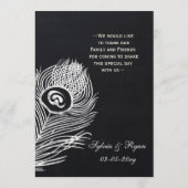 Chalkboard-pauwgumkaarten voor vreedzame bruiloft Menu (Achterkant)