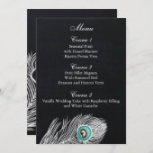 Chalkboard-pauwgumkaarten voor vreedzame bruiloft Menu (Voorkant / Achterkant)