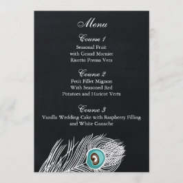  Chalkboard-pauwgumkaarten voor vreedzame bruiloft Menu