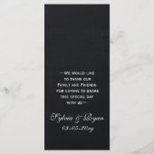 Chalkboard-pauwgumkaarten voor vreedzame bruiloft Menu (Achterkant)