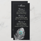 Chalkboard-pauwgumkaarten voor vreedzame bruiloft Menu (Voorkant / Achterkant)