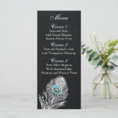 Chalkboard-pauwgumkaarten voor vreedzame bruiloft Menu (Staand voorkant)