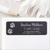 Chalkboard Paw Print Moving Return Address Label (Insitu)