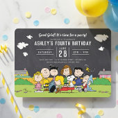 Chalkboard Peanuts Charlie Brown en Gang Birthday Kaart