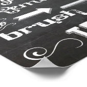 Chalkboard Penseel uw tanden poster (Hoek)