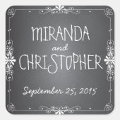 Chalkboard Personalized Favor Stickers (Voorkant)
