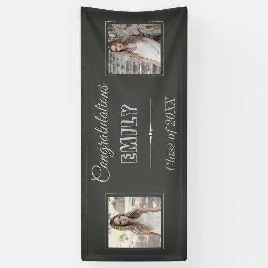 Chalkboard Photo Afstuderen Banner (Verticaal)