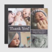 Chalkboard Photo Collage Baby Shower Hartelijk dan (Voorkant / Achterkant)