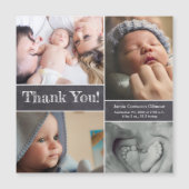 Chalkboard Photo Collage Baby Shower Hartelijk dan (Voorkant)