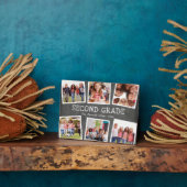 Chalkboard Photo Collage Kinder School Year Keepom Fotoplaat (Zijkant)