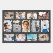 Chalkboard Photo Collage Naam Jaar Afstuderen Inpakpapier Vel (Voorkant)