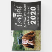 Chalkboard Photo Custom Afstuderen 2020-Afstuderen Spandoek (Verticaal)